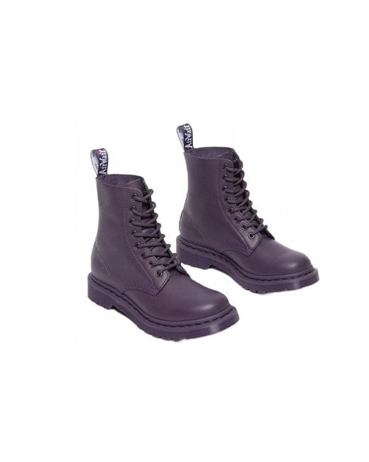 Dr. Martens Purple (Wmns) 1460 Pascal Mono Lace Up Boots 'Blackcurrant'
