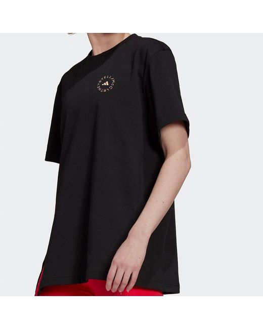 Adidas Black (Wmns) Asmc C Tee Small Logo Sports Round Neck Short Sleeve