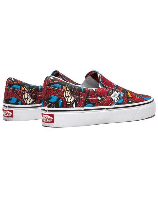 Vans Red Marvel X Slip-On 'Spiderman' for men