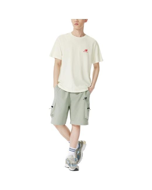New Balance White Lifestyle Graphic Print Tee for men
