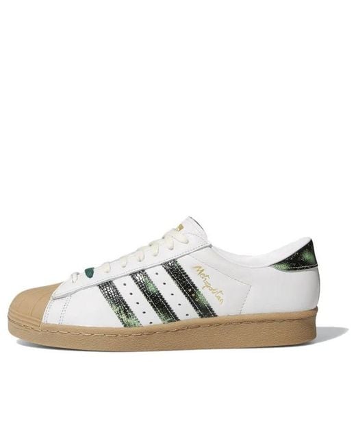 Adidas White Metropolitan X Superstar 80 'Gum Sole' for men
