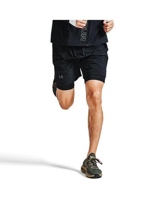 Under Armour Blue Launch Run 2-In-1 Shorts for men