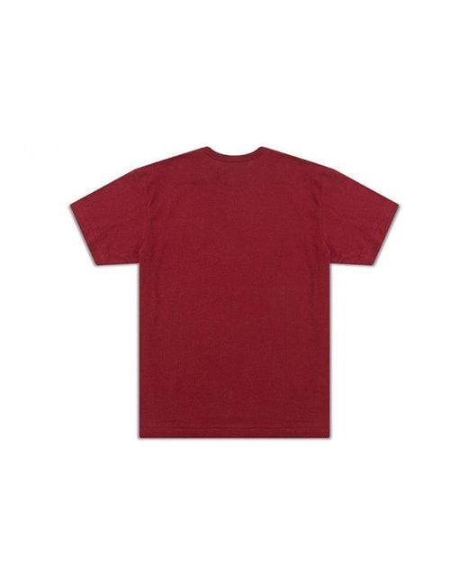 COMME DES GARÇONS PLAY Red Double Hearts T-Shirt 'Burgundy' for men