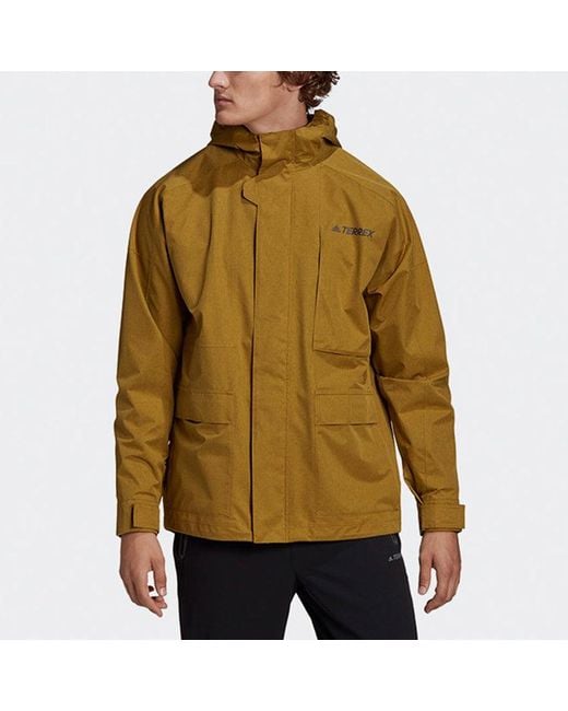Adidas Green Xplr 2.5L R.R J Outdoor Windproof Reflective Logo Sports Hooded Jacket for men