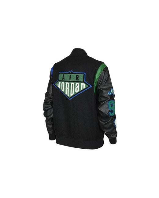 Nike Black (Wmns) X Aleali May Stand-Up Collar Baseball Jacket
