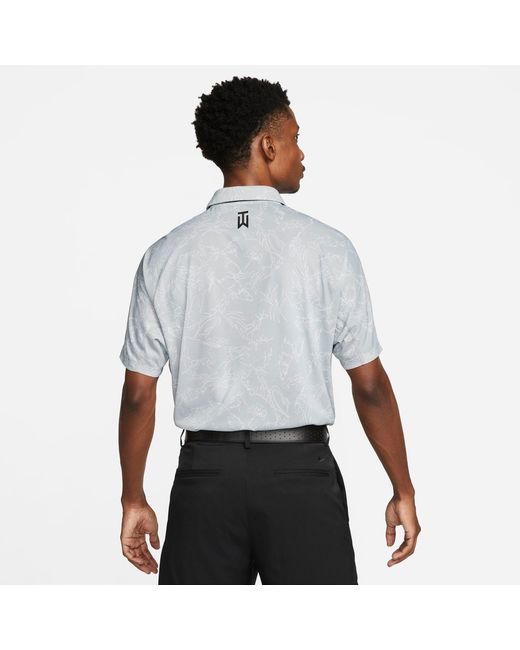 Nike Blue Tiger Woods Dri-Fit Adv Contour Print Polo Shirt for men