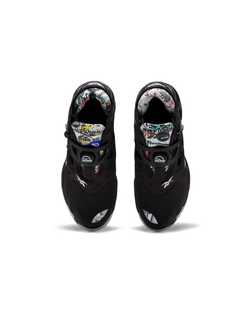 Reebok Black Pump Court 'Sticker City for men