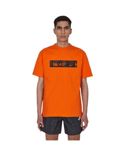 Nike Orange Nrg Ispa Graphic Tee for men
