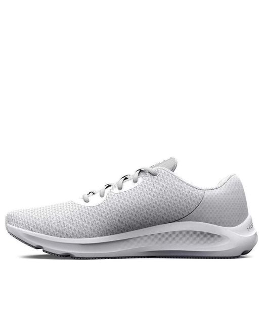 Under Armour White Charged Pursuit 3 Running Shoes Metallic for men
