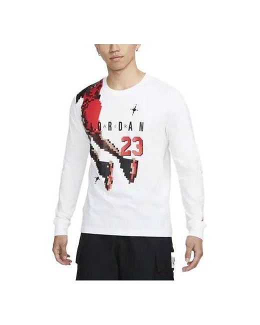 Nike Jordan Casual Sports Round Neck Alphabet Printing Long Sleeves White T- shirt for Men | Lyst