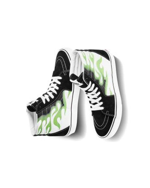 Vans Green Sk8-Hi 'Flame' for men