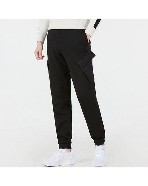 PUMA Black Woven Cargo Pants for men