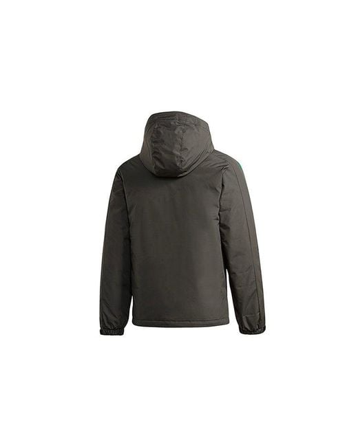 Adidas Green 3St Down Jkt Windproof Stay Warm Hooded Down Jacket for men
