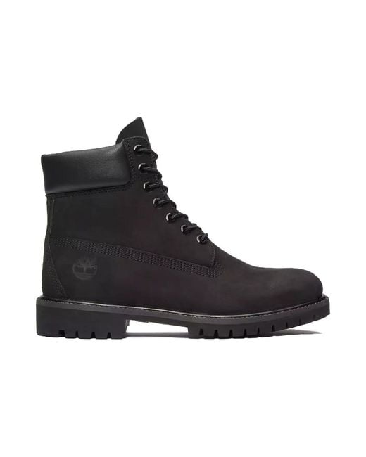 Timberland Black Premium 6 Inch Waterproof Boot Nubuck' for men