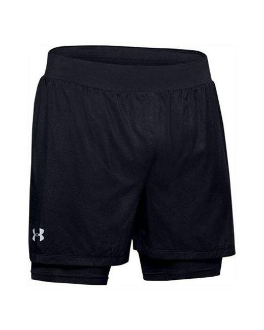 Under Armour Blue Qualifier Speedpocket 2-In-1 Shorts '' for men