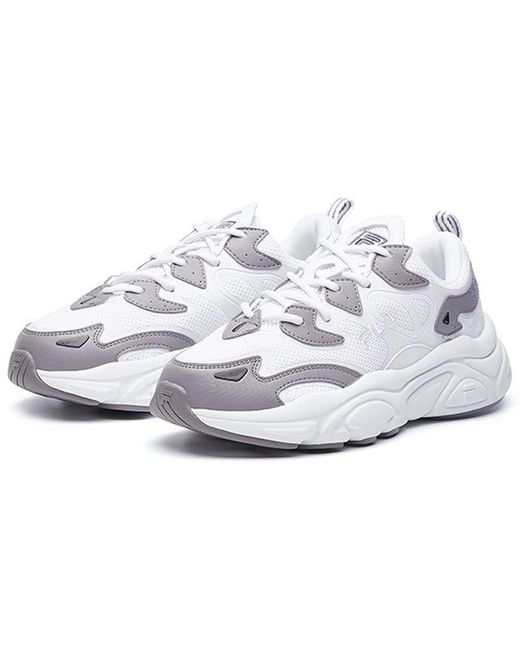 Fila White (Wmns) Line Low-Top Running Shoes