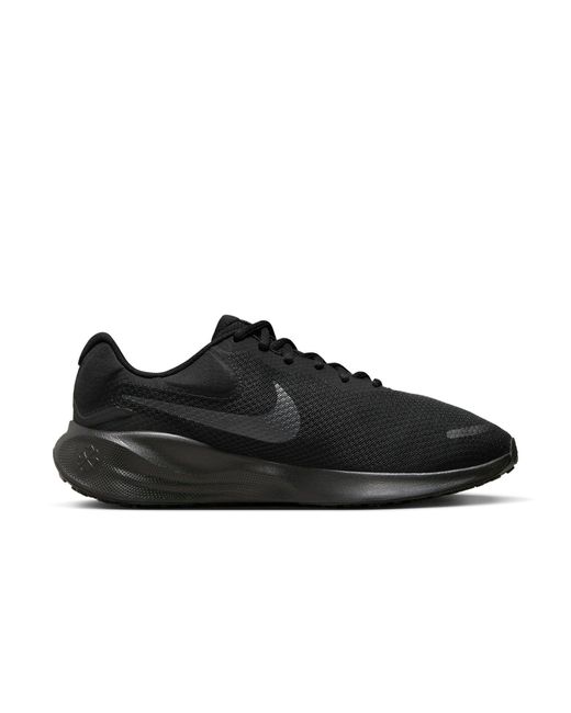 Nike Black Revolution 7 Extra Wide Shoes ' Off Noir' for men