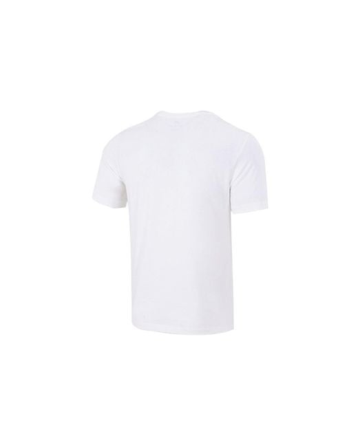 Nike White Printing Sports Breathable Round Neck Short Sleeve T-Shirt for men