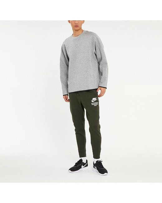 Nike Green Ss22 Logo Alphabet Printing Knit Bundle Feet Sports Pants/Trousers/Joggers Autumn for men