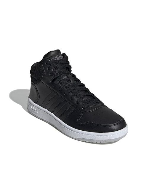 Adidas Black Hoops 2.0 Mid for men