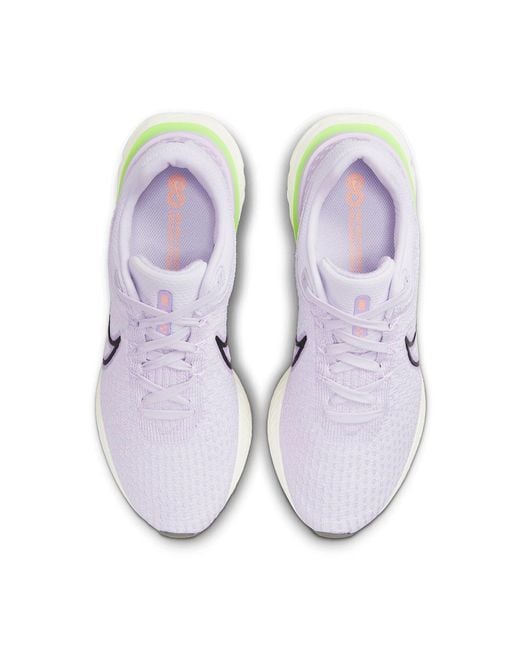 Nike White React Infinity Run Flyknit 3 'Barely Grape Ghost' for men
