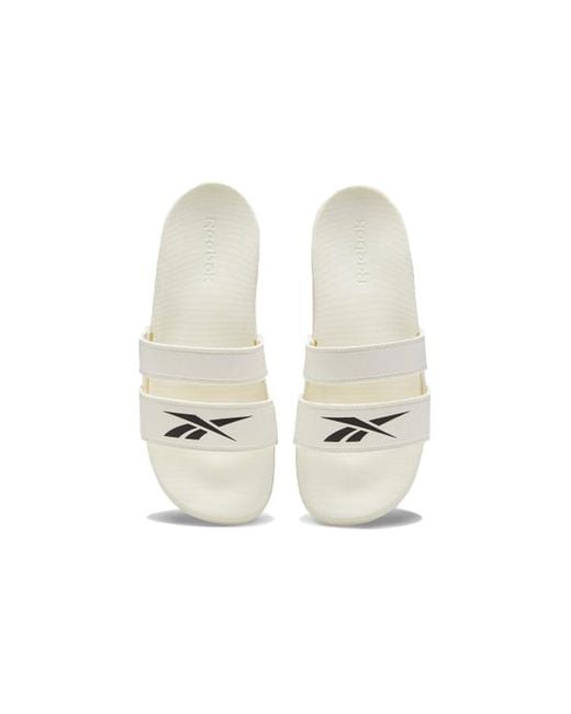 Reebok White Ds Comfort Slide Slippers