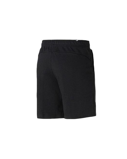 PUMA Black Essential Logo Shorts for men