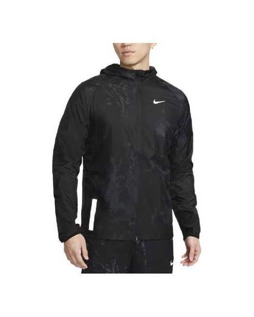 Nike Black Repel Run Division Running Jacket for men