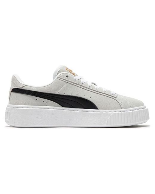 PUMA White (Wmns) Suedeplatform And'