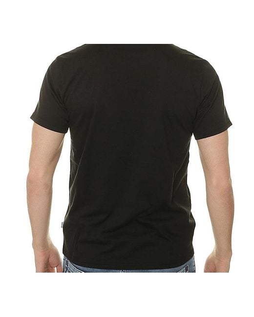 Converse Black Pure Cotton Alphabet Short Sleeve for men