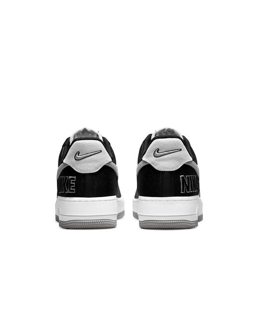 Nike Black Air Force 1 Low '07 Lv8 Emb 'Raiders' for men