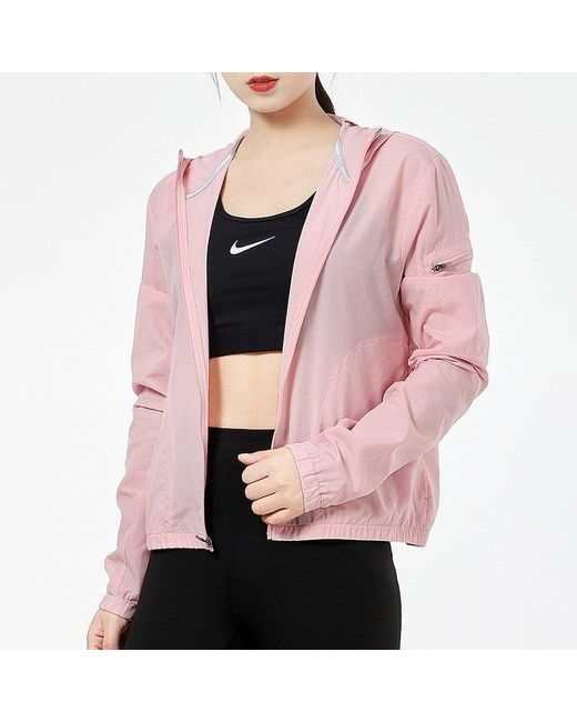 Nike Pink (Wmns) As W Nk Imp Lght Jkt Jacket Hd Glaze