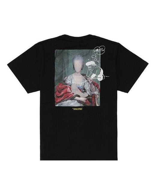 Off-White c/o Virgil Abloh Back Photo Printing Hort Leeve Black T-hirt for men
