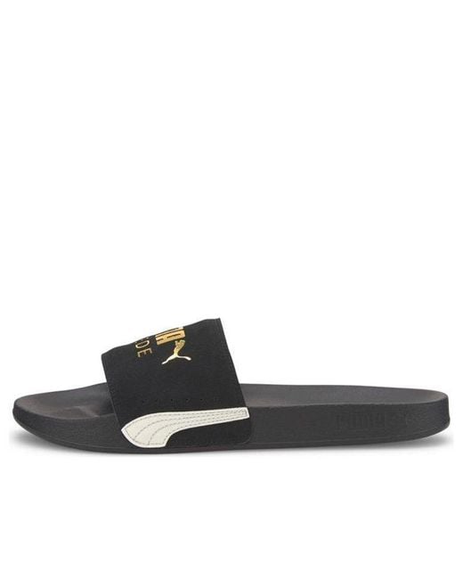 PUMA Black Leadcat Ftr Suede Classic Slide for men