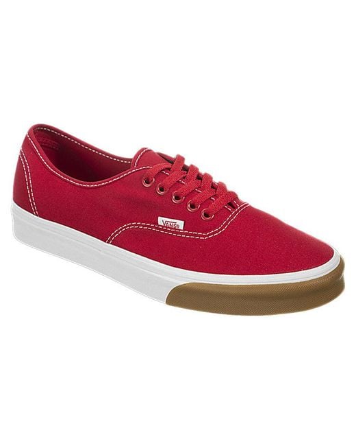 Vans Red Authentic 'Gum Bumper' for men