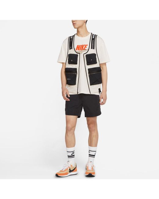 Nike White Sportswear Tee M2Z Purpose Leisure Sports Round Collarletter Print Short Sleeve for men