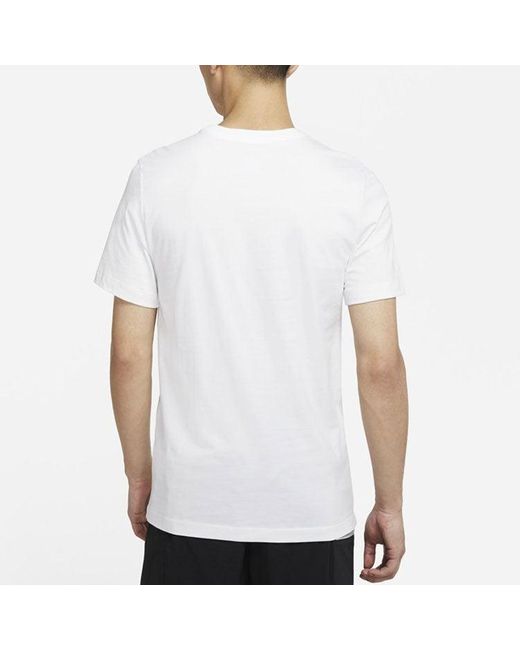 Nike Red Sportswear Pattern Printing Sports Round Neck Short Sleeve for men