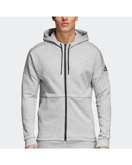 Adidas Gray Id Stadium Hoodie Jacket for men