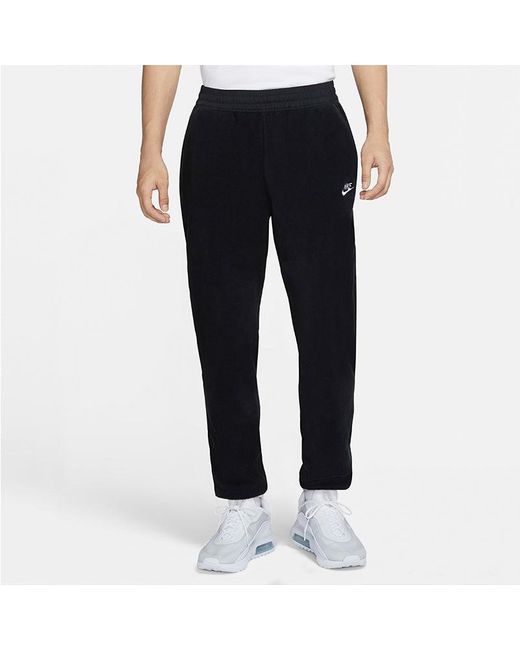 Nike Black Sportswear Fleece Polar Fleece Stay Warm Long Pants for men