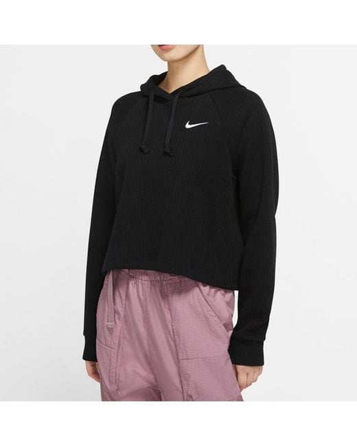 Nike Black (Wmns) Sportswear Cropped Hoodie
