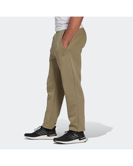 Adidas Green Fl Pt Solid Color Drawstring Sports Pants/Trousers/Joggers for men