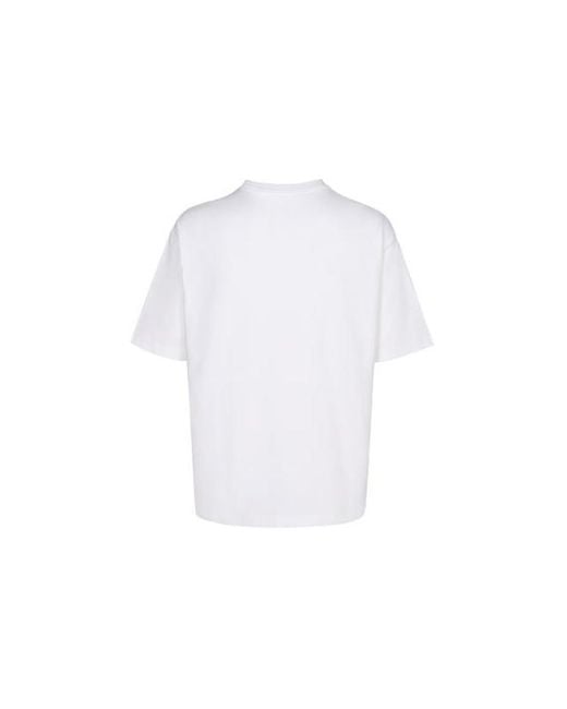 Nike Flight Essentials Solid Color Logo Label Loose Pullover Round Neck Half Sleeve White T-shirt for men