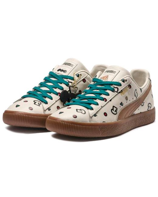 PUMA Brown Tyakasha X Clyde 'Birch' for men