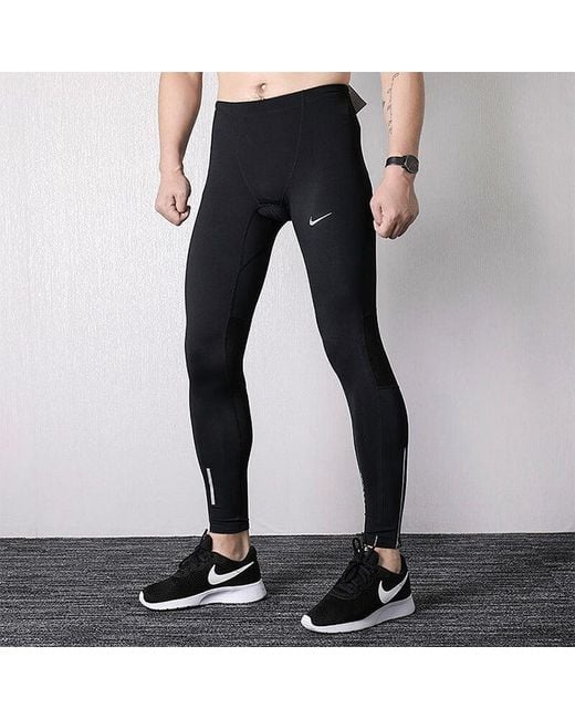 Nike Black Pro Sports Running Training Slim Fit Gym Pants for men