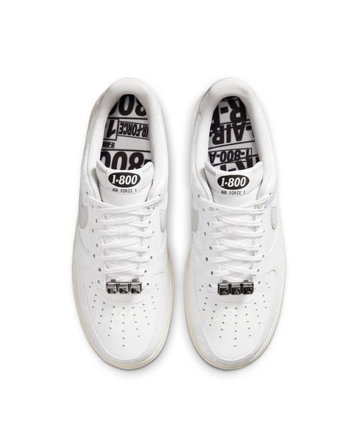 Nike White Air Force 1 '07 Premium '1-800 Toll Free' for men
