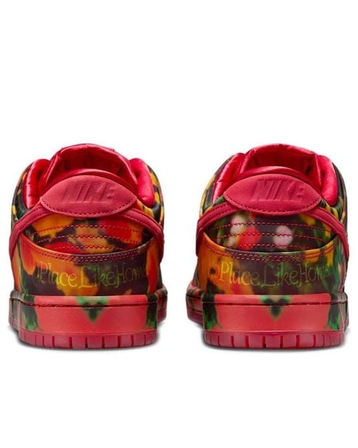 Nike Red Sb Dunk Low 'The Wizard Of Oz' for men
