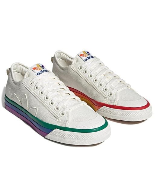 Adidas White Nizza 'Pride' for men