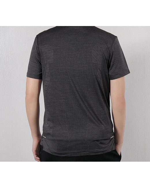 Nike Gray Techknit Ulta Reflective Running Sports Short Sleeve for men