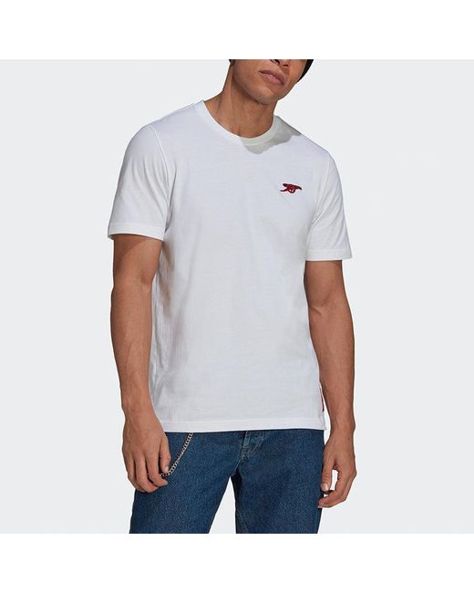 Adidas White Afc Str Gr Tee Printing Soccer/Football Sports Short Sleeve for men