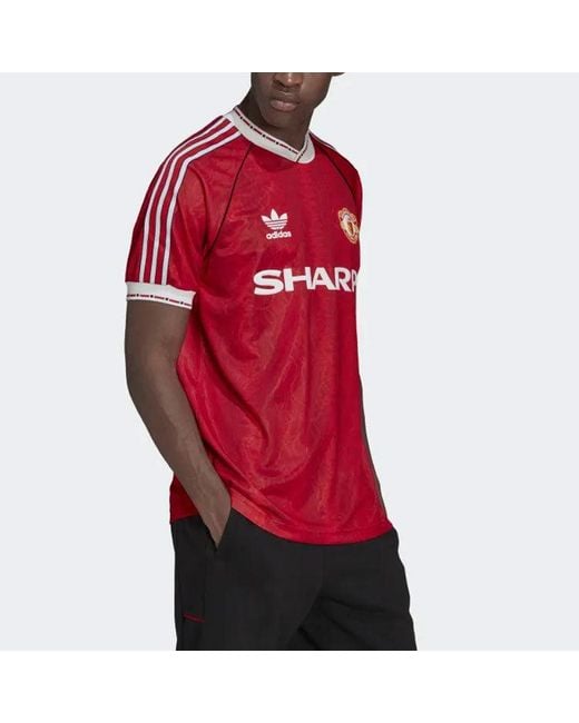 Adidas Red Manchester United 90 Home Jersey Asia Sizing for men